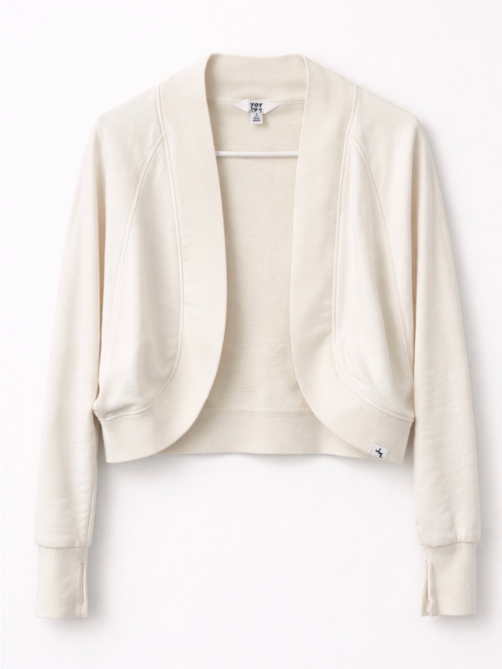 JoyLab Cream Cropped Open Front Jacket | Size XL